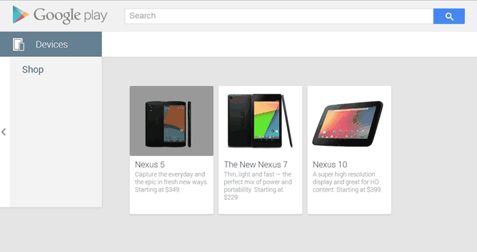 nexus 5 play store