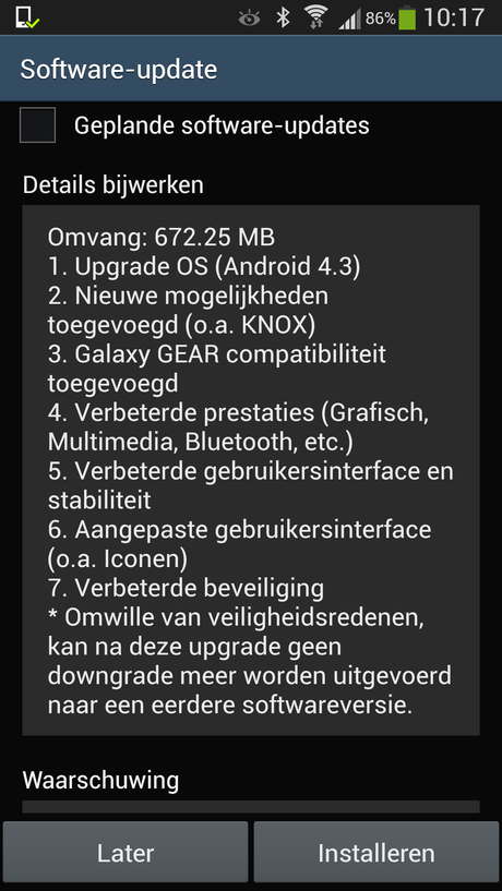 Android 4.3 Galaxy S4
