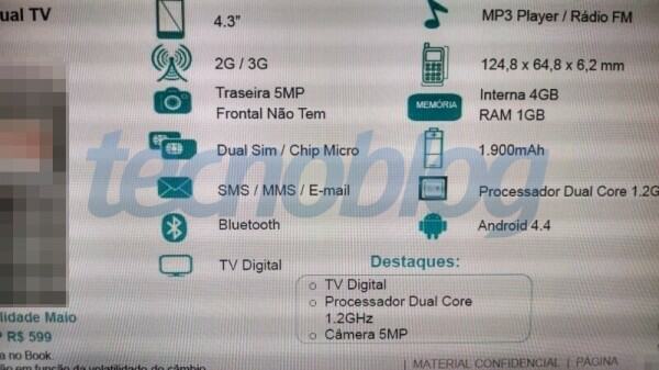 Motorola Moto E Specificaties