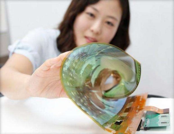 LG oprolbaar Transparant OLED display