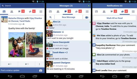 Facebook-Lite screens