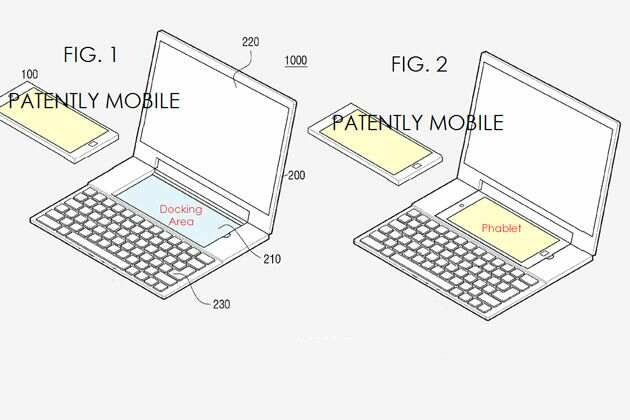 samsung smartphone laptop hybride patent