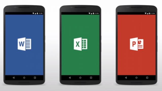 Microsoft Office Word Powerpoint Excel Android smartphone