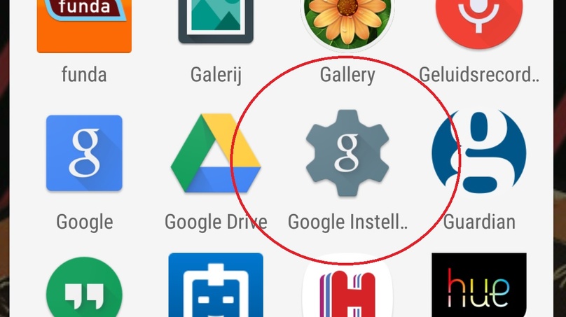 Google Instellingen-app