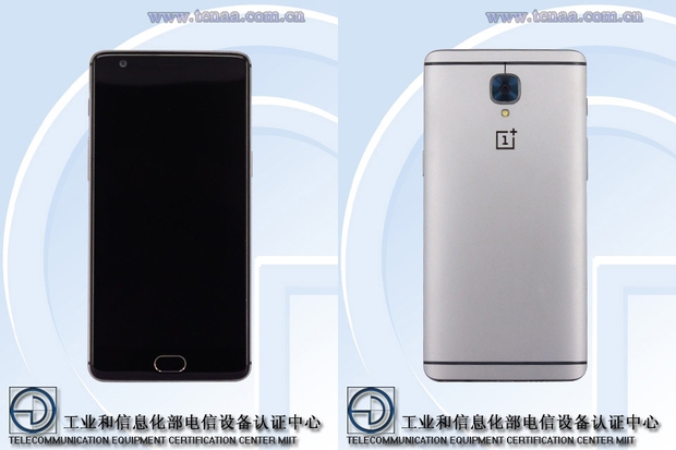 OnePlus 3 TENAA render