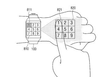 smartwatch patent projector