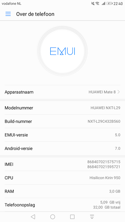 Android 7.0 EMUI 5.0