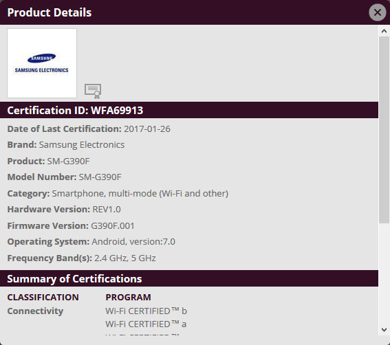 wi-fi-certificaat-galaxy-xcover 4