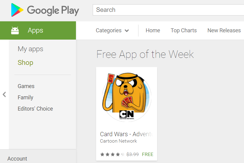 Free app of the week Play Store