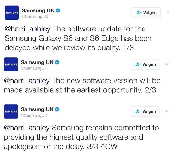 Samsung UK Android 7.0 Galaxy S6