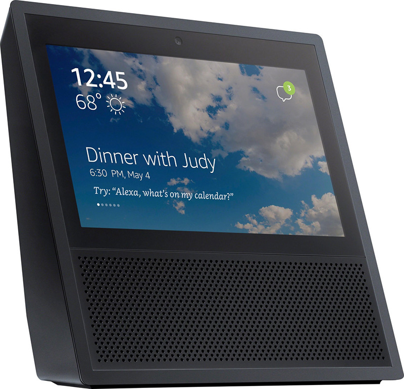 Amazon Echo-speaker met scherm zwart