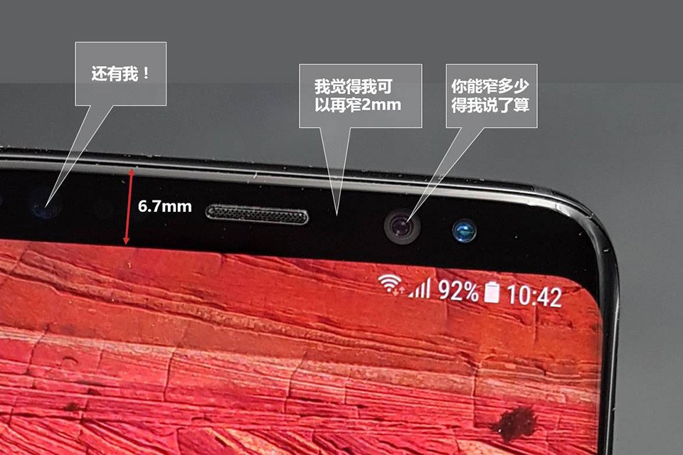Samsung Galaxy Note 8 bovenkant