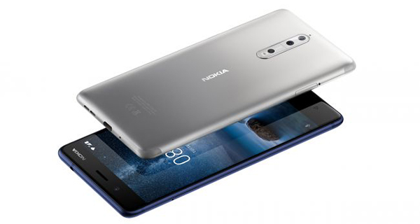 Nokia 8 blauw grijs