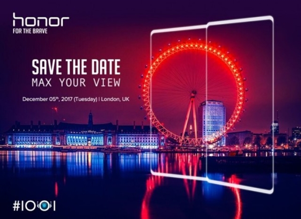 Honor V10 smartphone uitnodiging 5 december