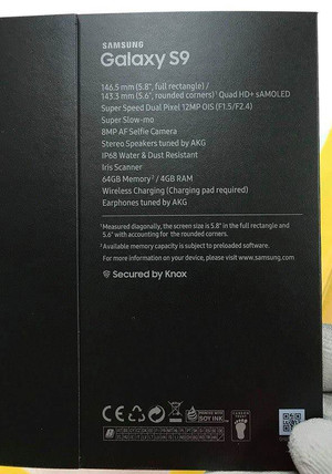Galaxy-S9-verpakking-specificaties