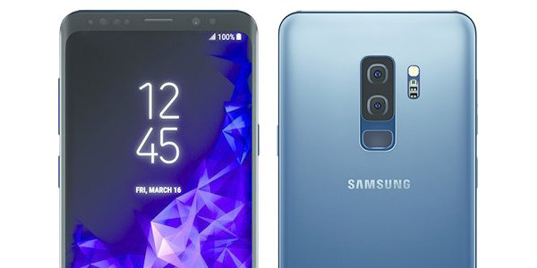 Samsung Galaxy S9+ Coral Blue render