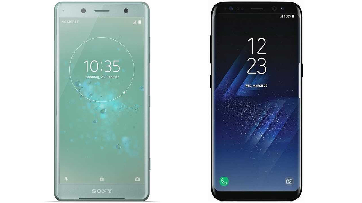 Samsung-Galaxy-S8-Sony-Xperia-XZ2