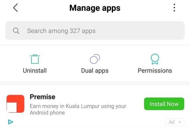 MIUI-advertenties