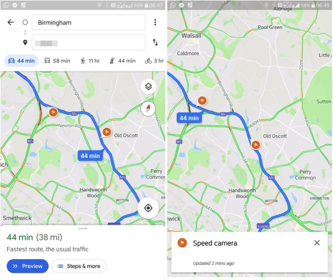 Google-Maps-Flitspalen