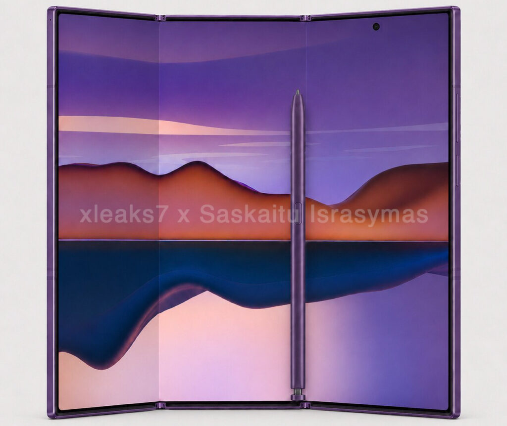 Samsung Galaxy Z TriFold S Pen render